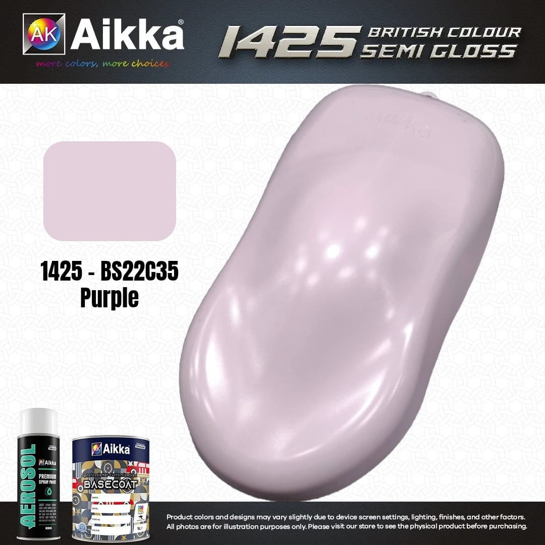 SATINE OPAQUE 1/2 - BRITISH STANDARD SEMI GLOSS COLOUR AIKKA (auto base ou auto kril) - 250 couleurs