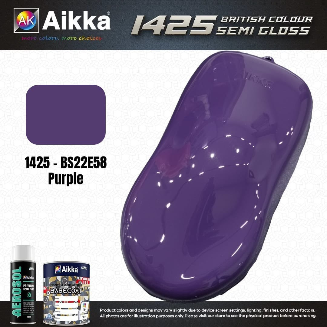 SATINE OPAQUE 1/2 - BRITISH STANDARD SEMI GLOSS COLOUR AIKKA (auto base ou auto kril) - 250 couleurs
