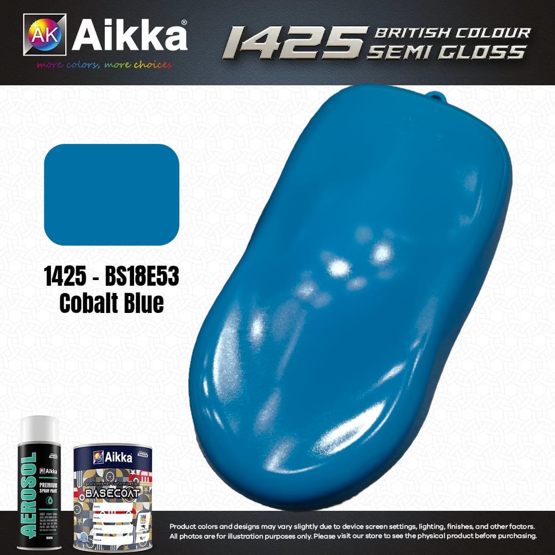 SATINE OPAQUE 1/2 - BRITISH STANDARD SEMI GLOSS COLOUR AIKKA (auto base ou auto kril) - 250 couleurs