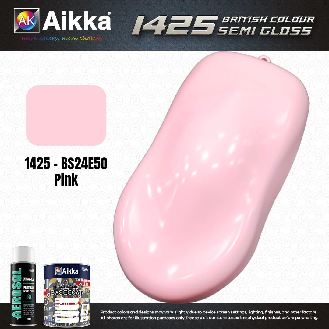 SATINE OPAQUE 1/2 - BRITISH STANDARD SEMI GLOSS COLOUR AIKKA (auto base ou auto kril) - 250 couleurs