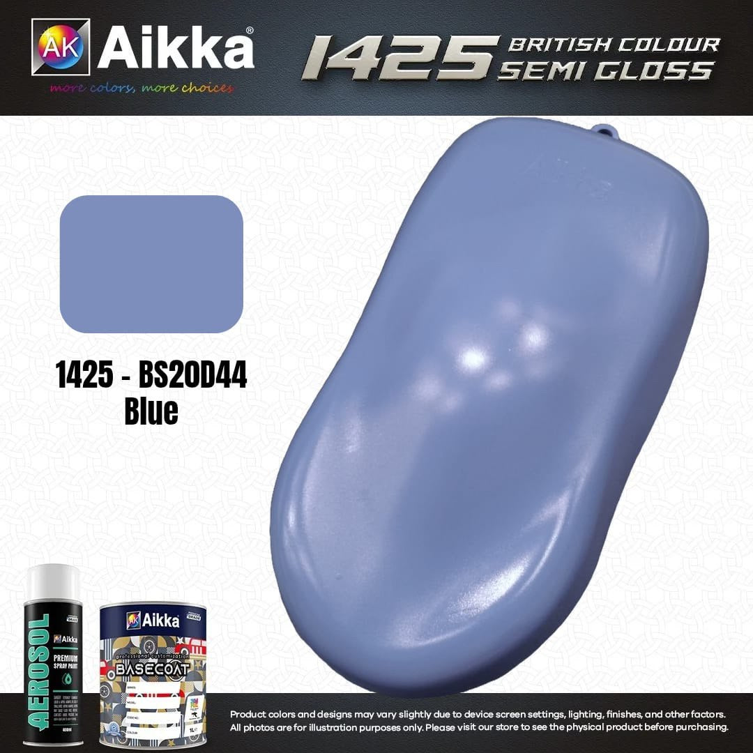 SATINE OPAQUE 1/2 - BRITISH STANDARD SEMI GLOSS COLOUR AIKKA (auto base ou auto kril) - 250 couleurs