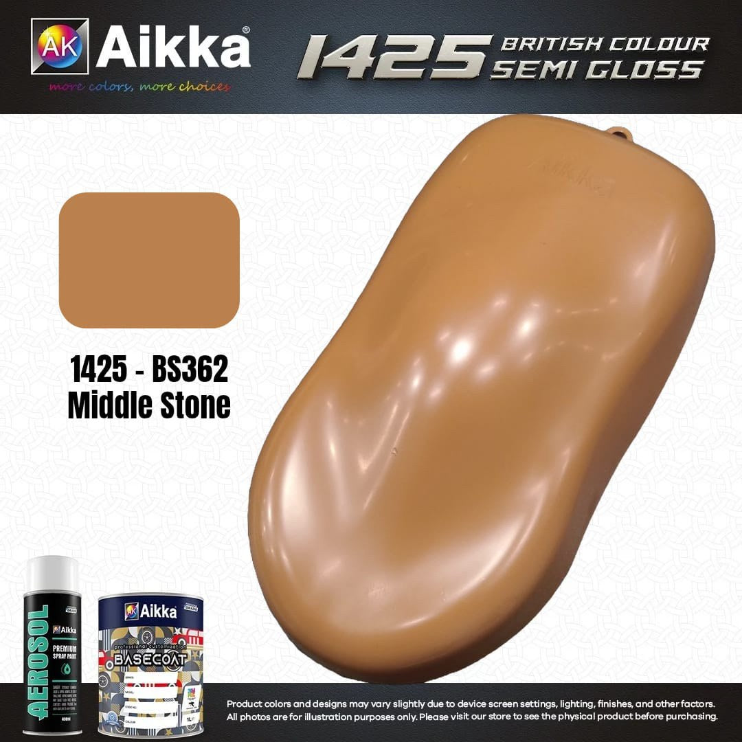 SATINE OPAQUE 1/2 - BRITISH STANDARD SEMI GLOSS COLOUR AIKKA (auto base ou auto kril) - 250 couleurs