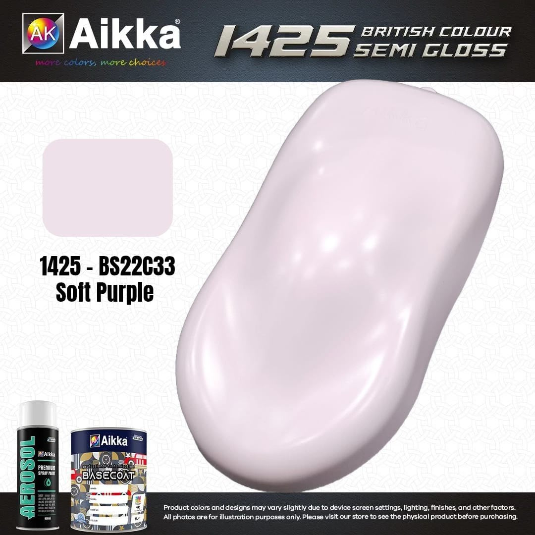 SATINE OPAQUE 1/2 - BRITISH STANDARD SEMI GLOSS COLOUR AIKKA (auto base ou auto kril) - 250 couleurs