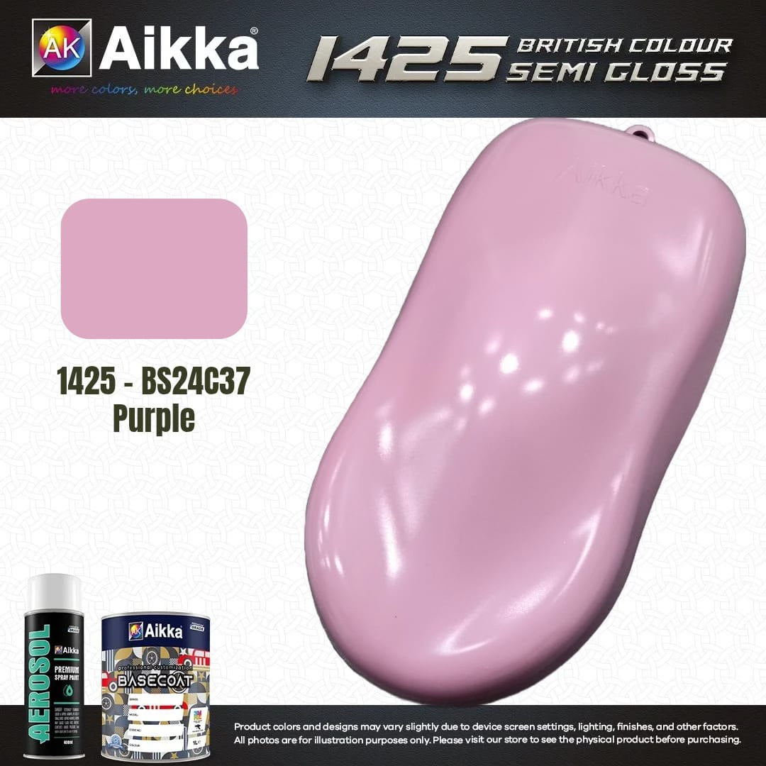 SATINE OPAQUE 1/2 - BRITISH STANDARD SEMI GLOSS COLOUR AIKKA (auto base ou auto kril) - 250 couleurs