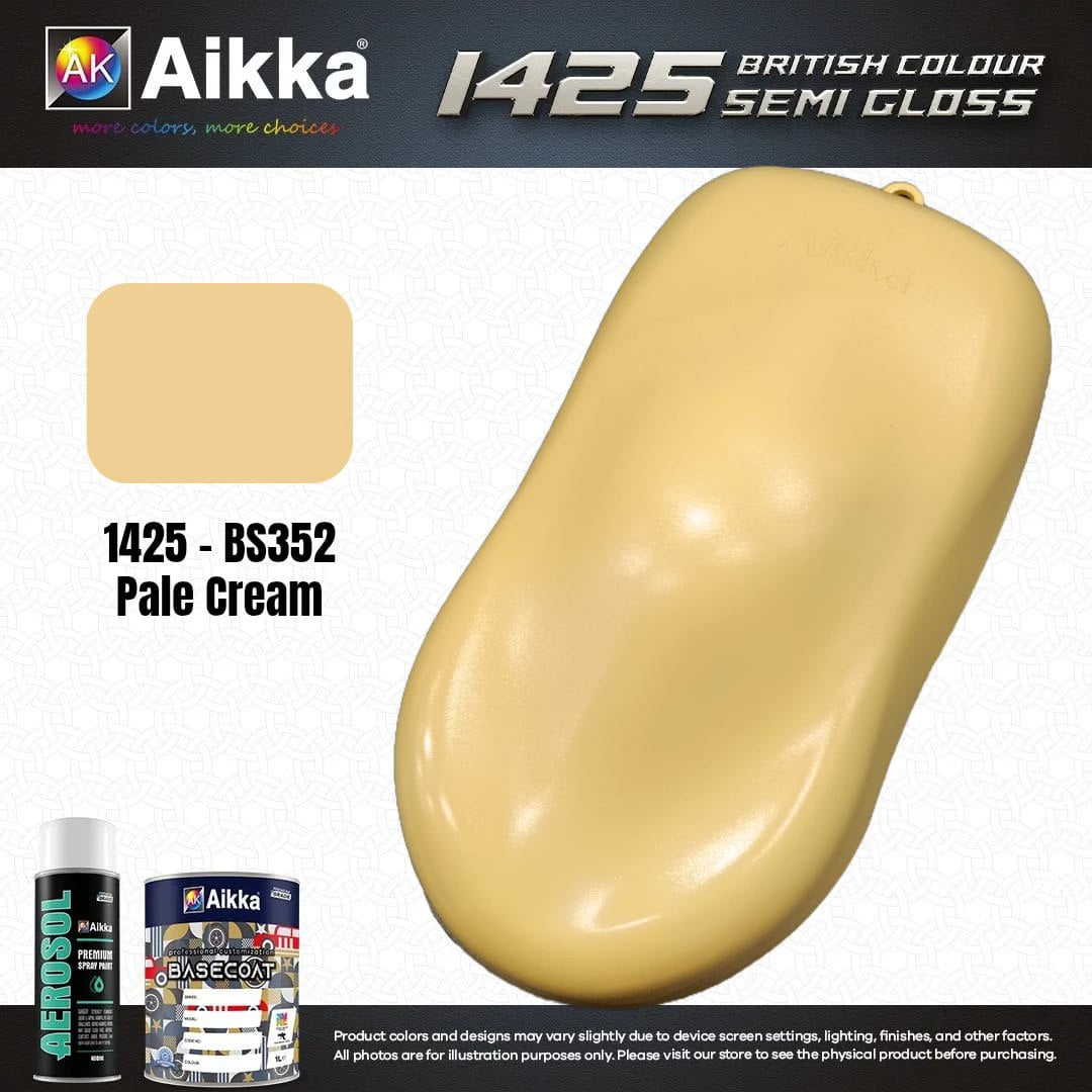 SATINE OPAQUE 1/2 - BRITISH STANDARD SEMI GLOSS COLOUR AIKKA (auto base ou auto kril) - 250 couleurs