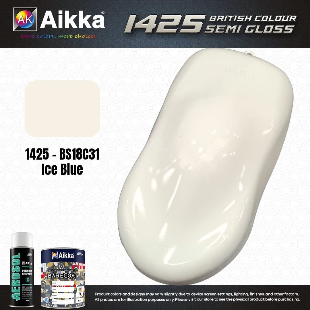 SATINE OPAQUE 1/2 - BRITISH STANDARD SEMI GLOSS COLOUR AIKKA (auto base ou auto kril) - 250 couleurs