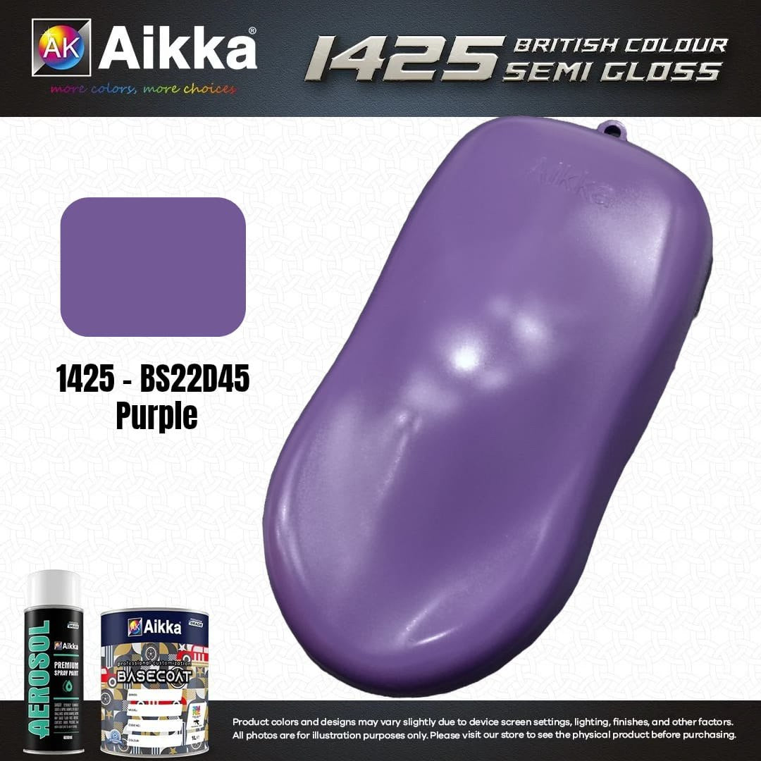 SATINE OPAQUE 1/2 - BRITISH STANDARD SEMI GLOSS COLOUR AIKKA (auto base ou auto kril) - 250 couleurs