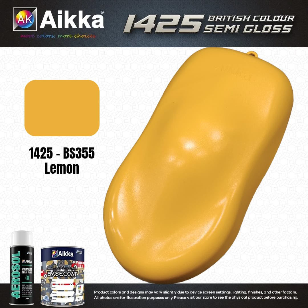 SATINE OPAQUE 1/2 - BRITISH STANDARD SEMI GLOSS COLOUR AIKKA (auto base ou auto kril) - 250 couleurs