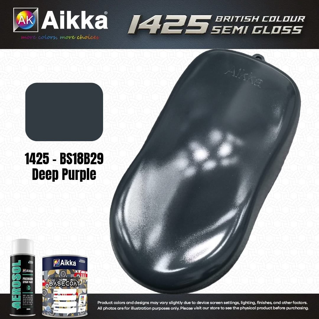 SATINE OPAQUE 1/2 - BRITISH STANDARD SEMI GLOSS COLOUR AIKKA (auto base ou auto kril) - 250 couleurs