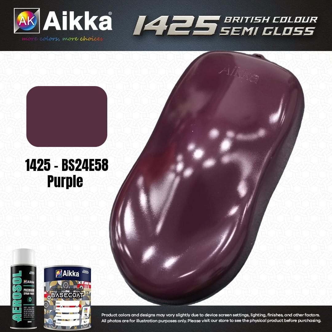 SATINE OPAQUE 1/2 - BRITISH STANDARD SEMI GLOSS COLOUR AIKKA (auto base ou auto kril) - 250 couleurs