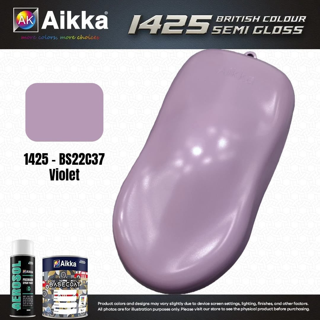 SATINE OPAQUE 1/2 - BRITISH STANDARD SEMI GLOSS COLOUR AIKKA (auto base ou auto kril) - 250 couleurs