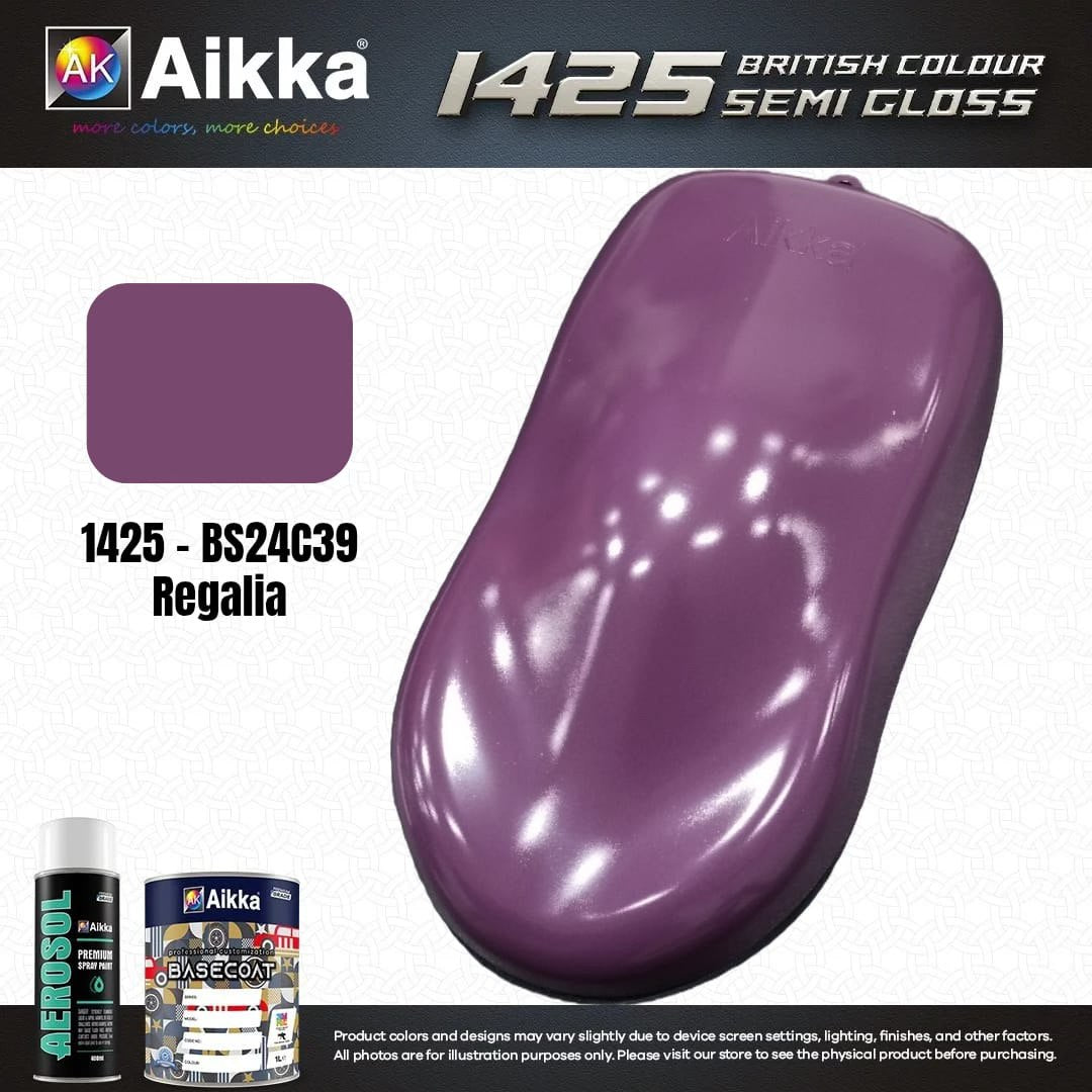 SATINE OPAQUE 1/2 - BRITISH STANDARD SEMI GLOSS COLOUR AIKKA (auto base ou auto kril) - 250 couleurs