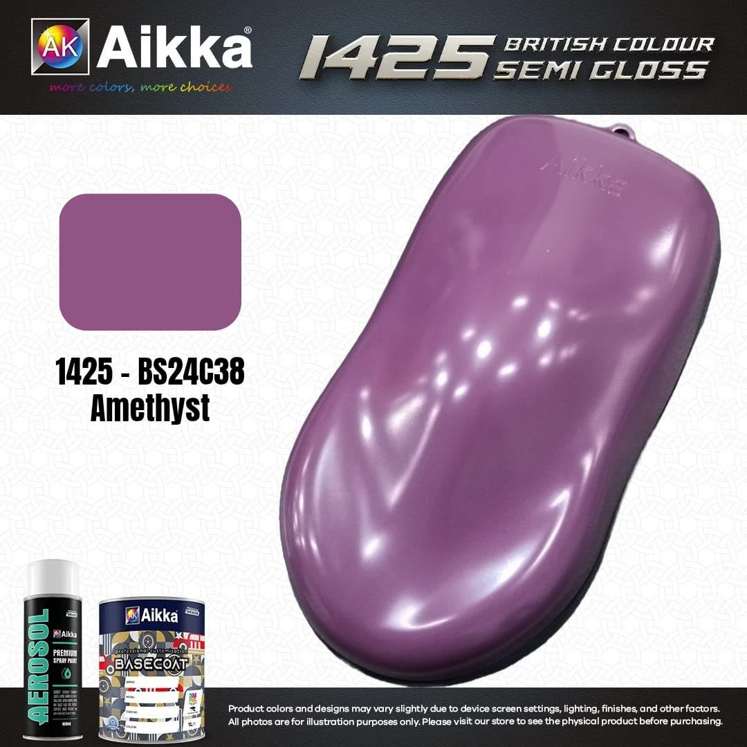 SATINE OPAQUE 1/2 - BRITISH STANDARD SEMI GLOSS COLOUR AIKKA (auto base ou auto kril) - 250 couleurs