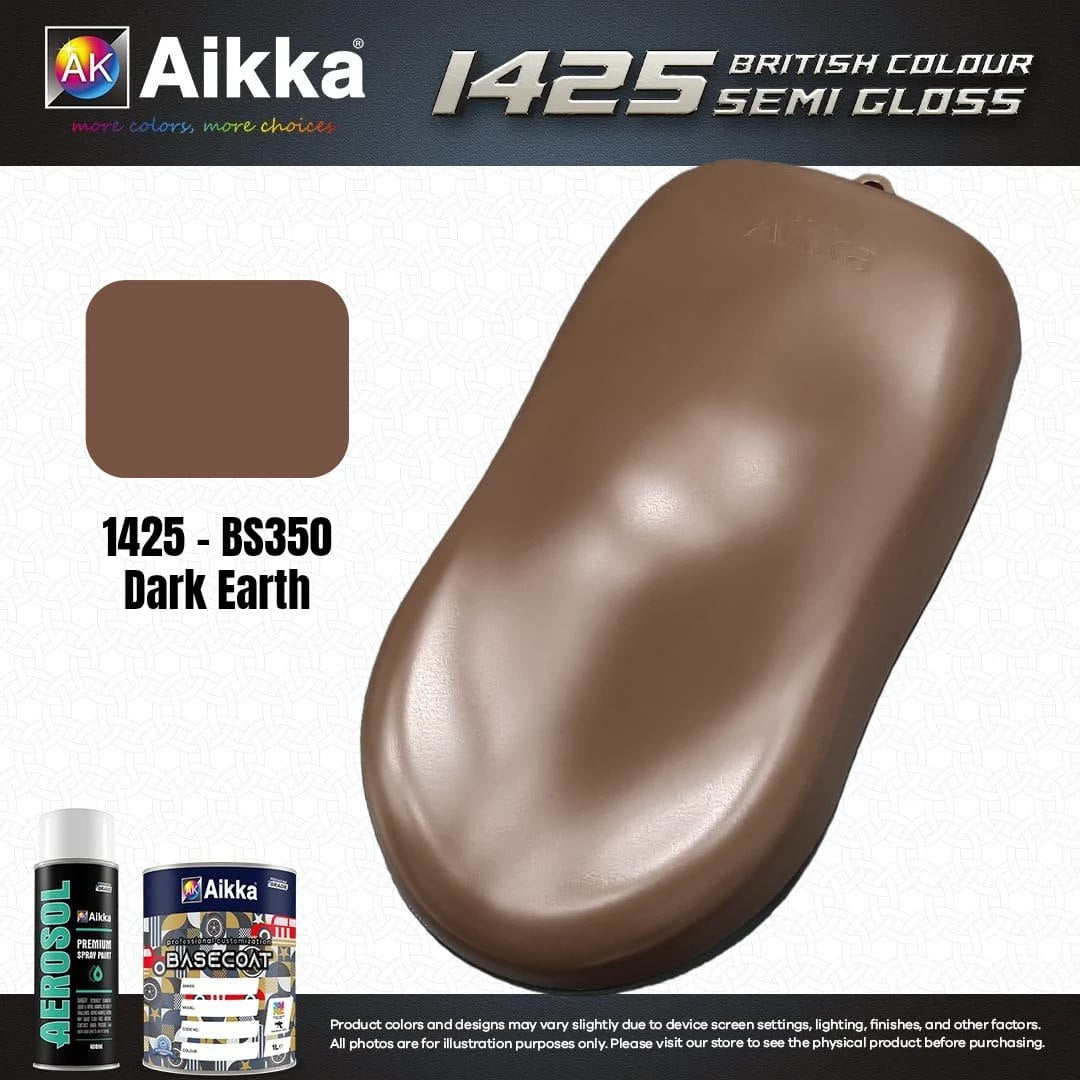 SATINE OPAQUE 1/2 - BRITISH STANDARD SEMI GLOSS COLOUR AIKKA (auto base ou auto kril) - 250 couleurs