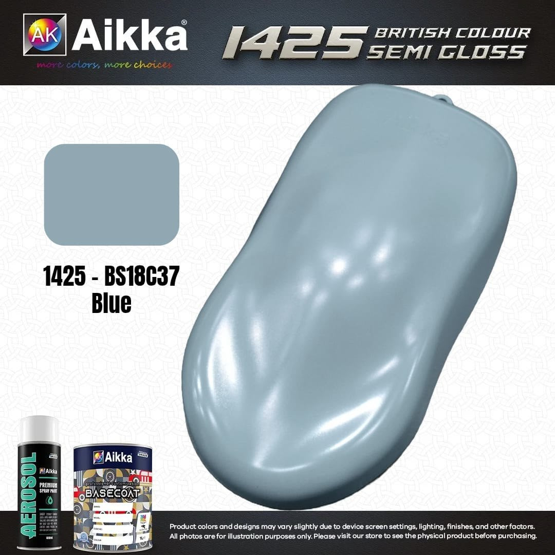 SATINE OPAQUE 1/2 - BRITISH STANDARD SEMI GLOSS COLOUR AIKKA (auto base ou auto kril) - 250 couleurs