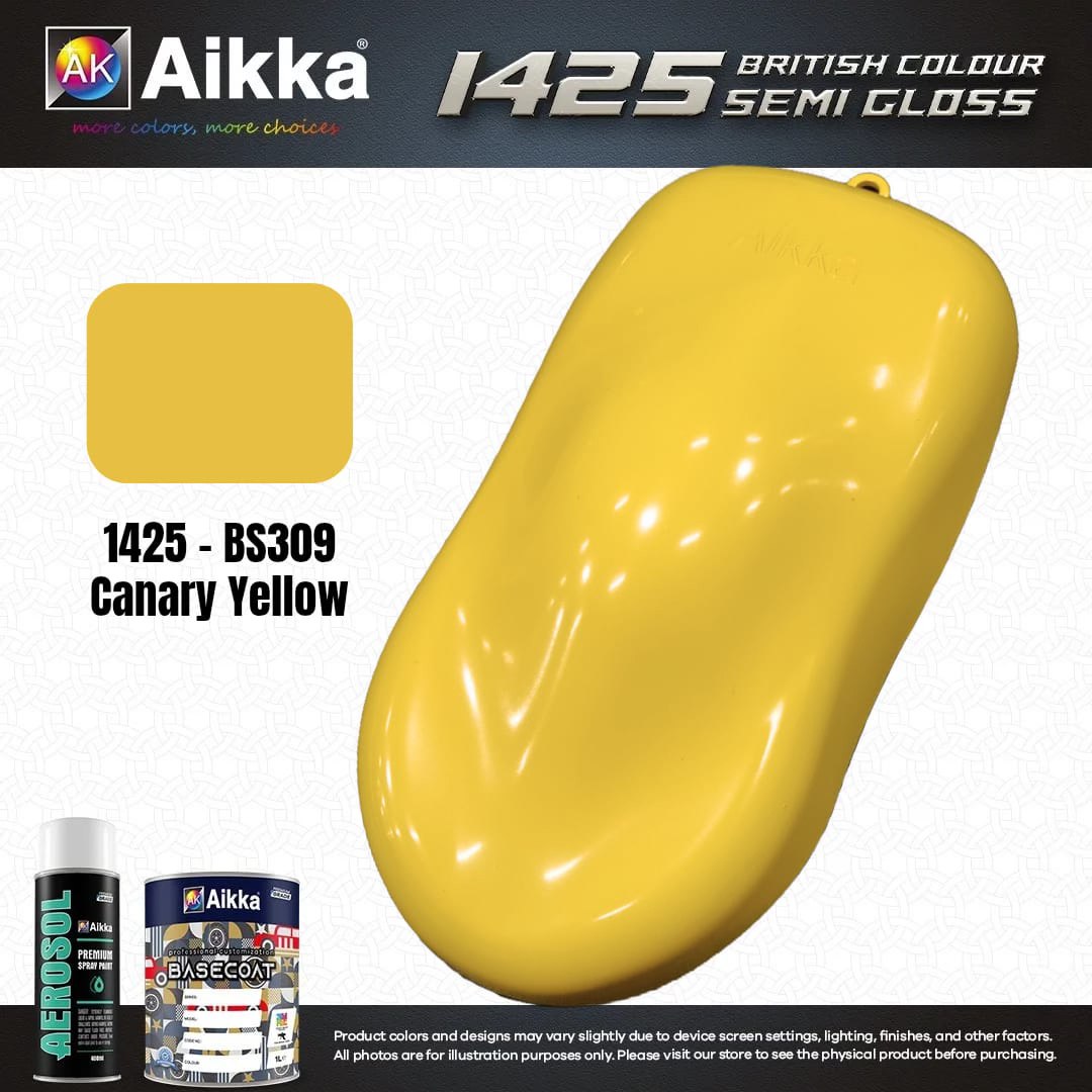 SATINE OPAQUE 1/2 - BRITISH STANDARD SEMI GLOSS COLOUR AIKKA (auto base ou auto kril) - 250 couleurs
