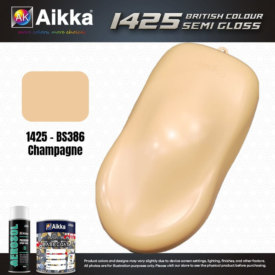 SATINE OPAQUE 1/2 - BRITISH STANDARD SEMI GLOSS COLOUR AIKKA (auto base ou auto kril) - 250 couleurs