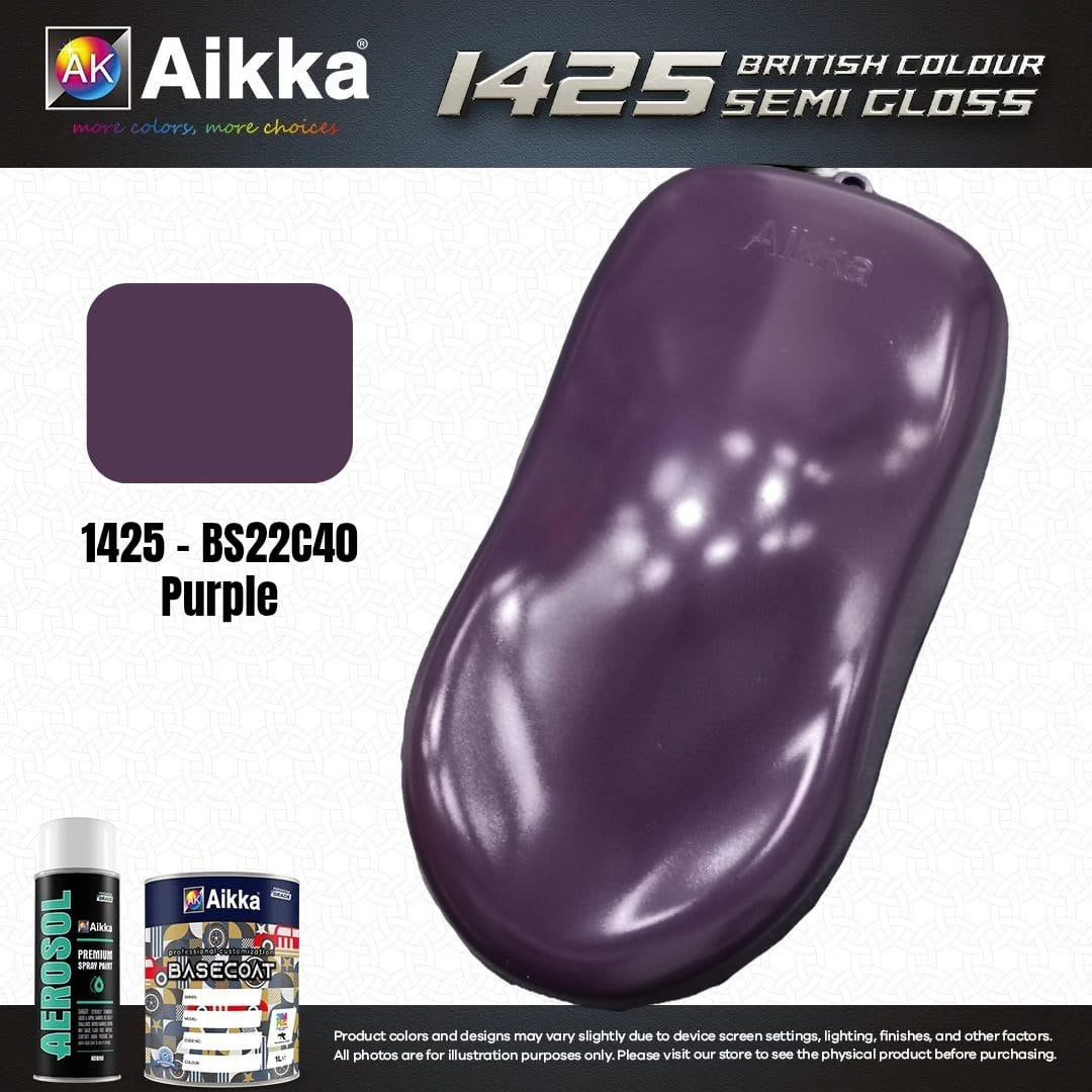 SATINE OPAQUE 1/2 - BRITISH STANDARD SEMI GLOSS COLOUR AIKKA (auto base ou auto kril) - 250 couleurs