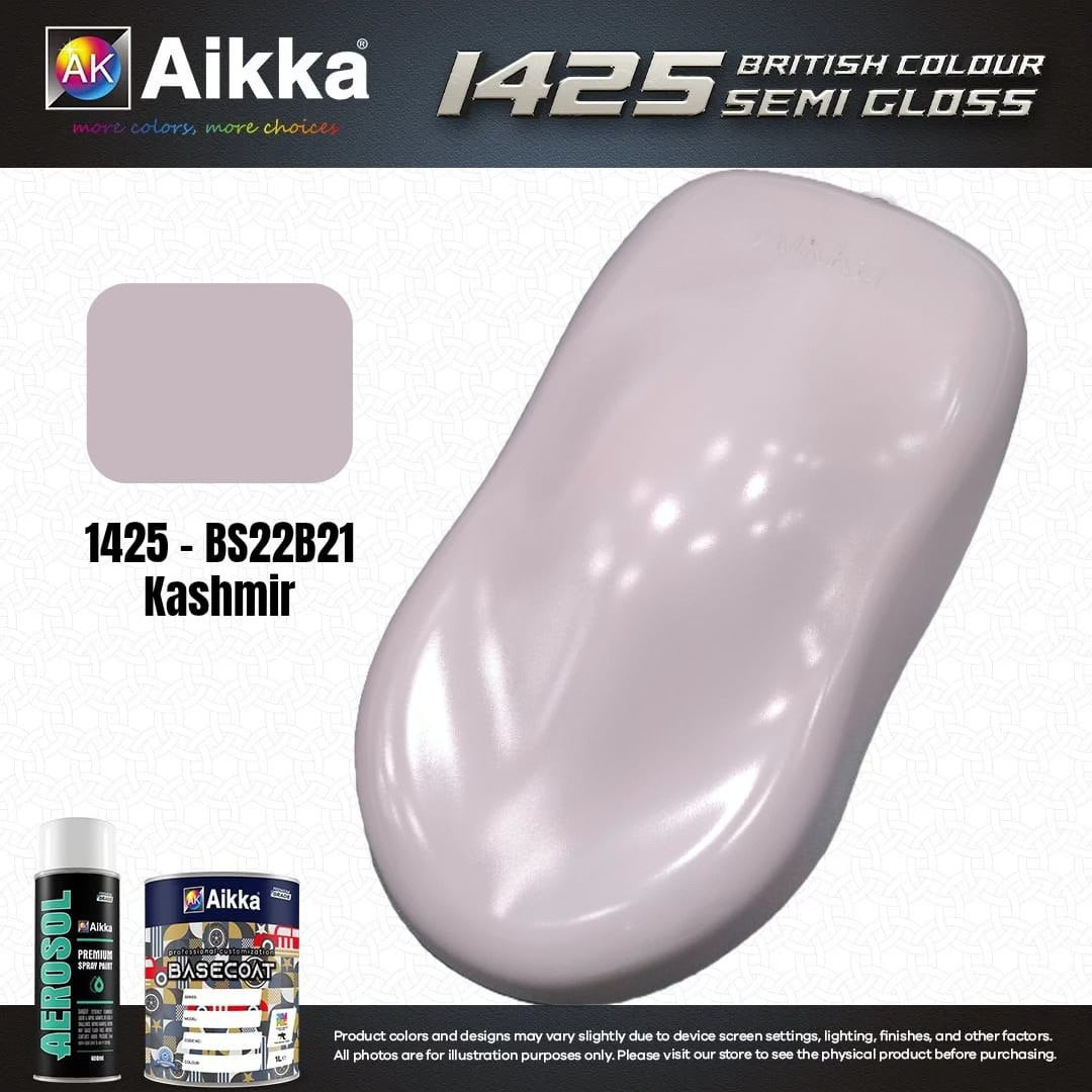 SATINE OPAQUE 1/2 - BRITISH STANDARD SEMI GLOSS COLOUR AIKKA (auto base ou auto kril) - 250 couleurs