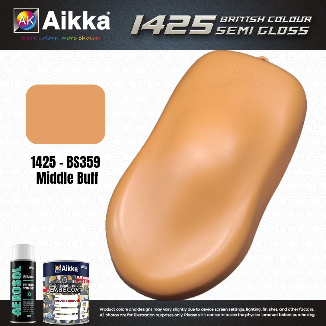 SATINE OPAQUE 1/2 - BRITISH STANDARD SEMI GLOSS COLOUR AIKKA (auto base ou auto kril) - 250 couleurs