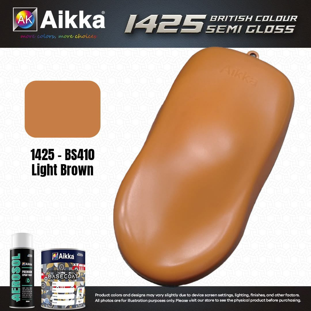 SATINE OPAQUE 1/2 - BRITISH STANDARD SEMI GLOSS COLOUR AIKKA (auto base ou auto kril) - 250 couleurs
