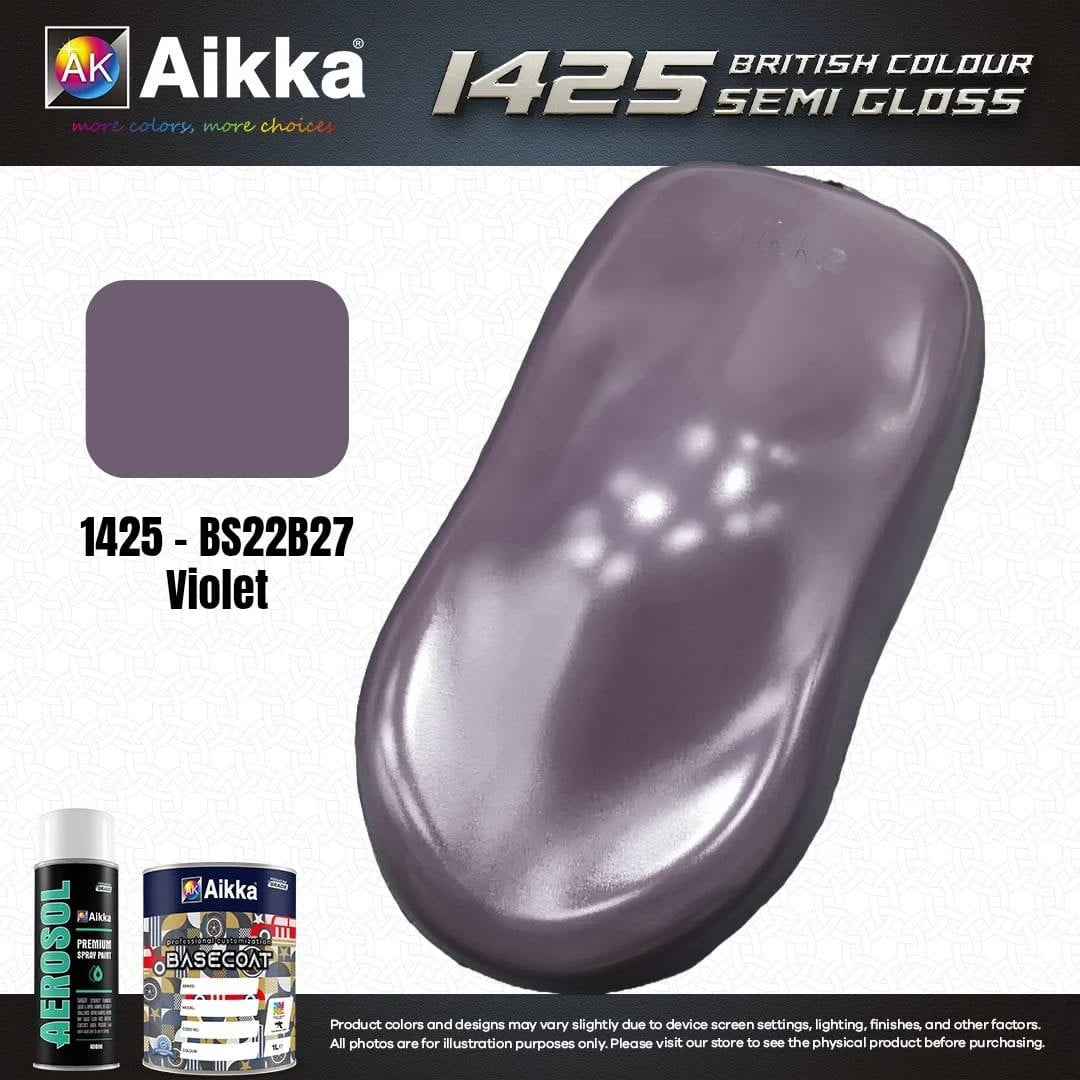 SATINE OPAQUE 1/2 - BRITISH STANDARD SEMI GLOSS COLOUR AIKKA (auto base ou auto kril) - 250 couleurs