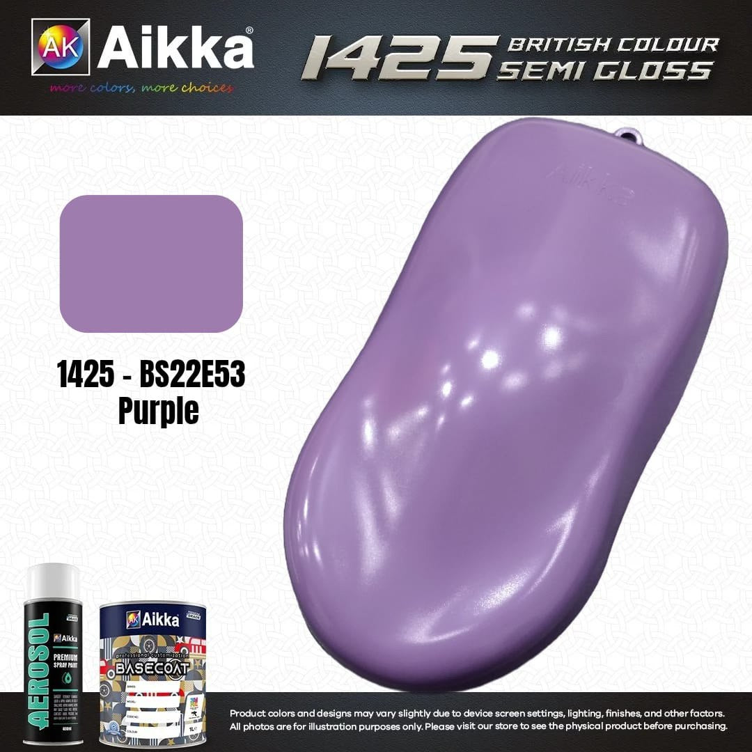 SATINE OPAQUE 1/2 - BRITISH STANDARD SEMI GLOSS COLOUR AIKKA (auto base ou auto kril) - 250 couleurs