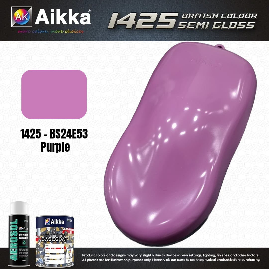 SATINE OPAQUE 1/2 - BRITISH STANDARD SEMI GLOSS COLOUR AIKKA (auto base ou auto kril) - 250 couleurs