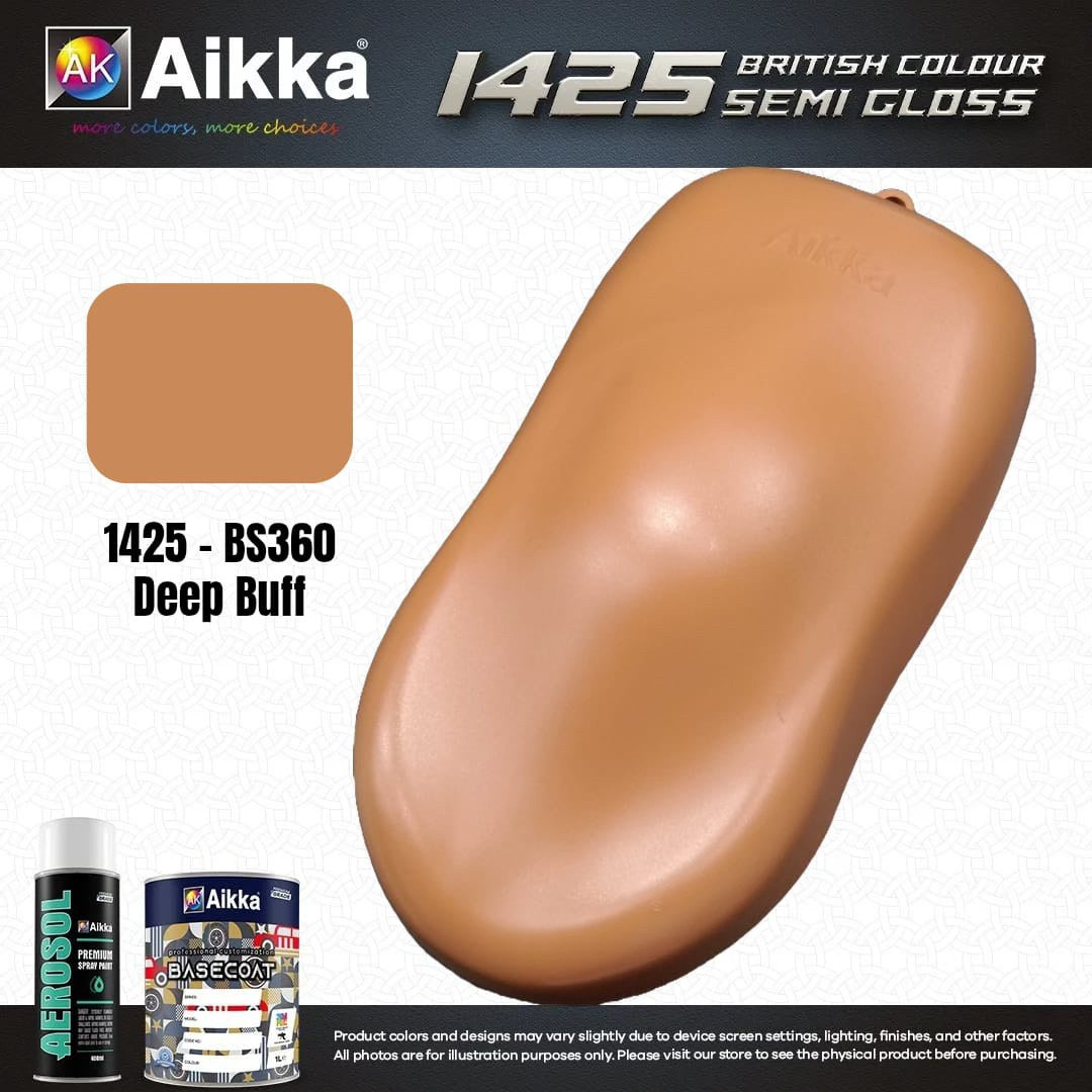 SATINE OPAQUE 1/2 - BRITISH STANDARD SEMI GLOSS COLOUR AIKKA (auto base ou auto kril) - 250 couleurs