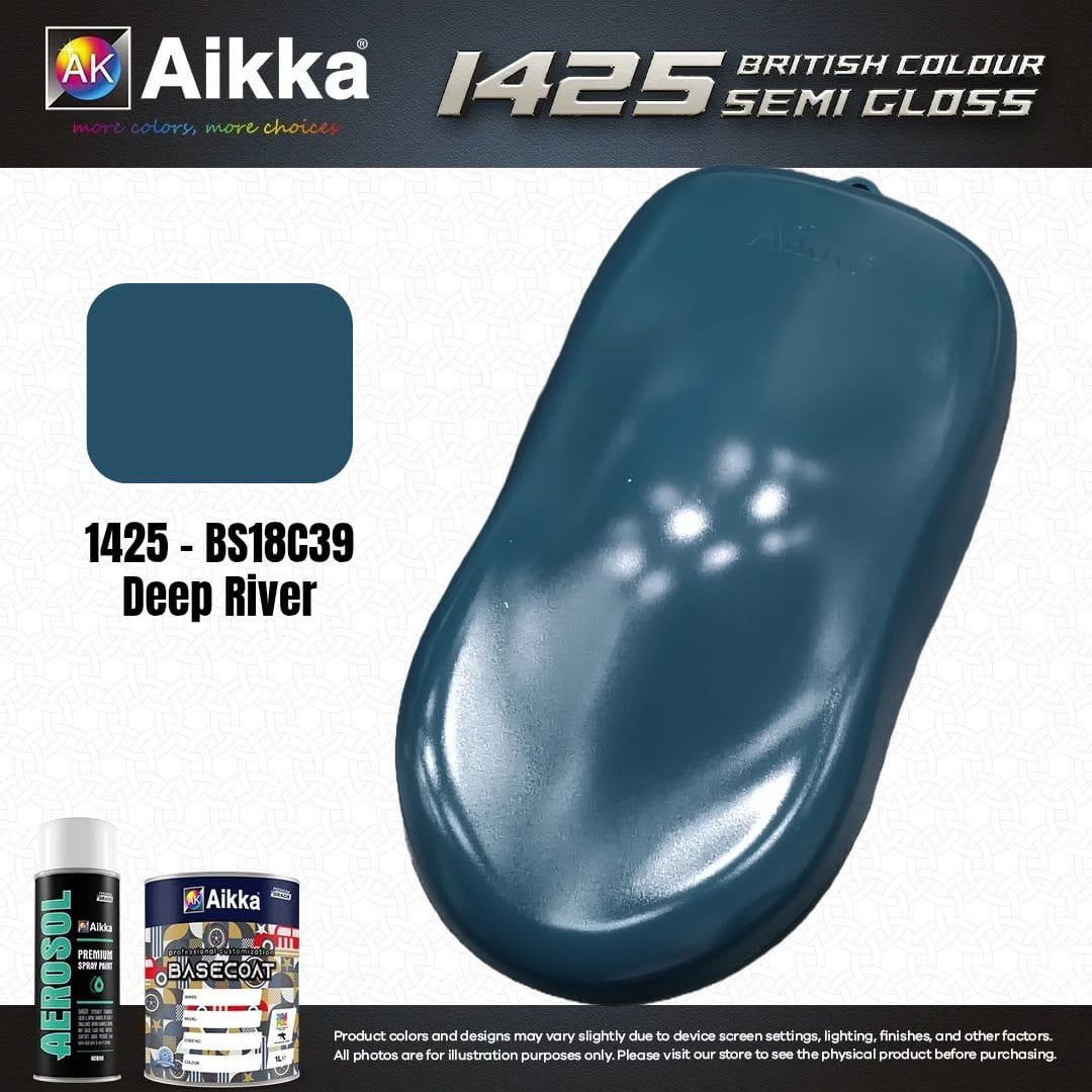SATINE OPAQUE 1/2 - BRITISH STANDARD SEMI GLOSS COLOUR AIKKA (auto base ou auto kril) - 250 couleurs
