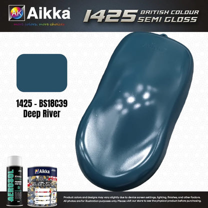 SATINE OPAQUE 1/2 - BRITISH STANDARD SEMI GLOSS COLOUR AIKKA (auto base ou auto kril) - 250 couleurs