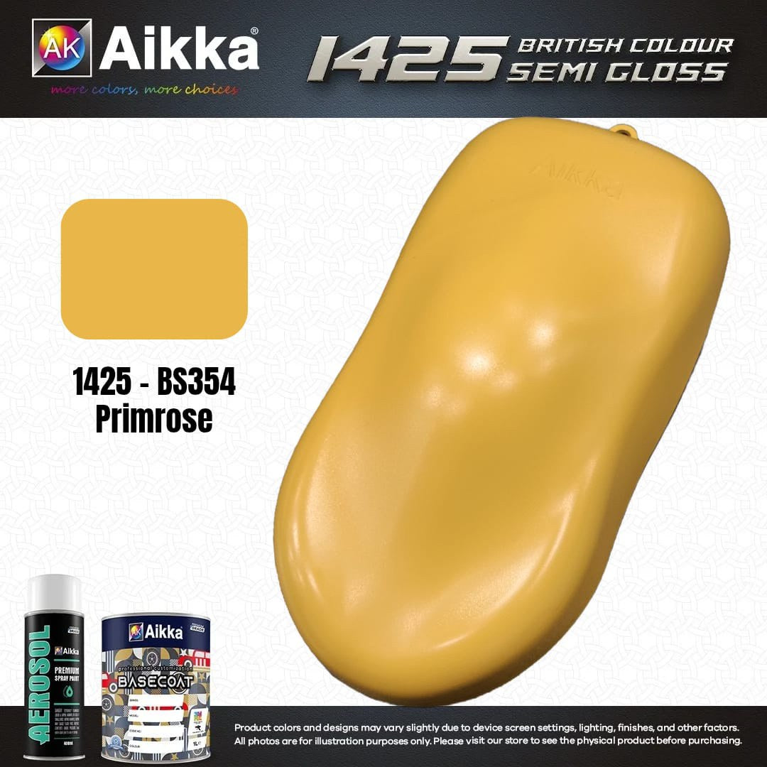 SATINE OPAQUE 1/2 - BRITISH STANDARD SEMI GLOSS COLOUR AIKKA (auto base ou auto kril) - 250 couleurs