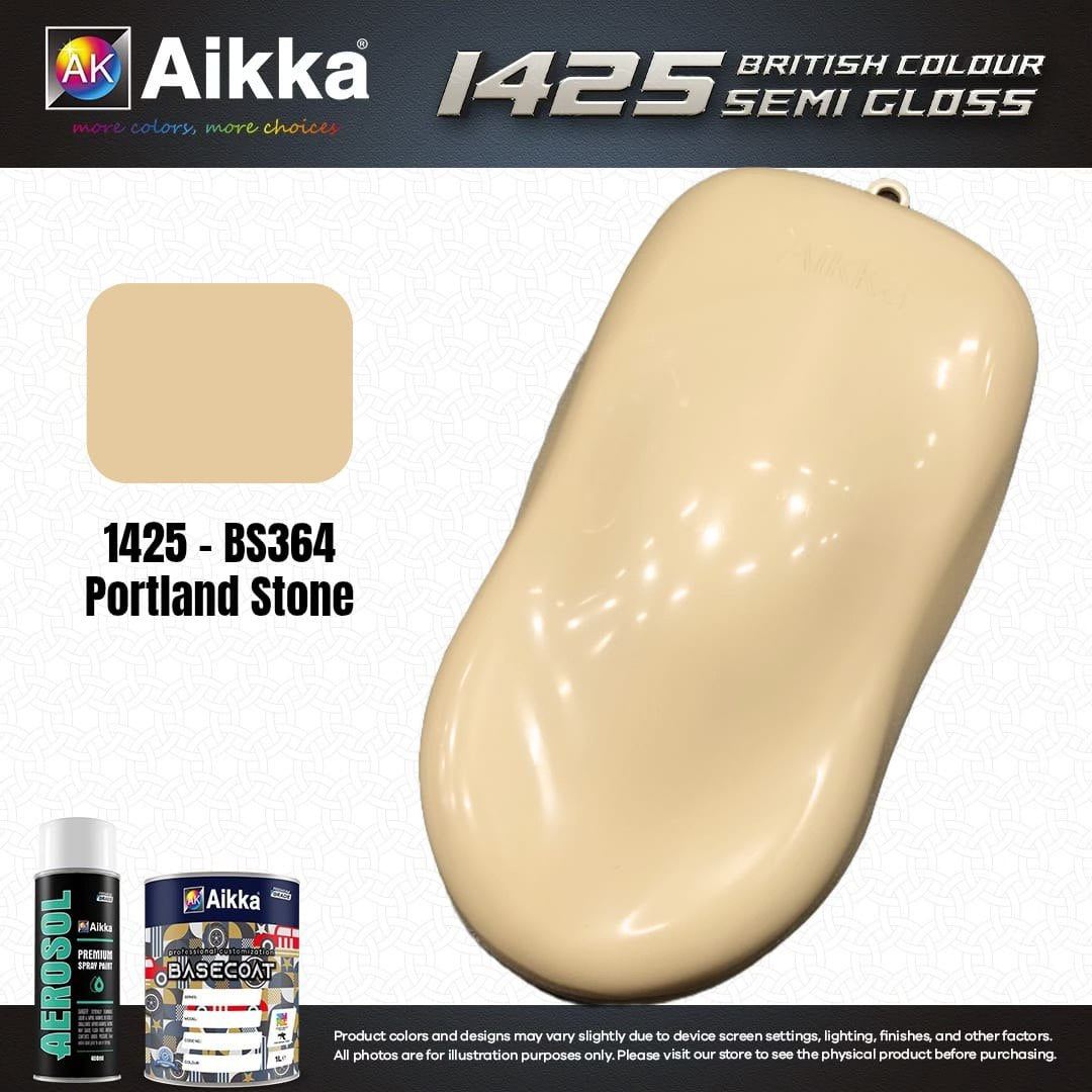 SATINE OPAQUE 1/2 - BRITISH STANDARD SEMI GLOSS COLOUR AIKKA (auto base ou auto kril) - 250 couleurs