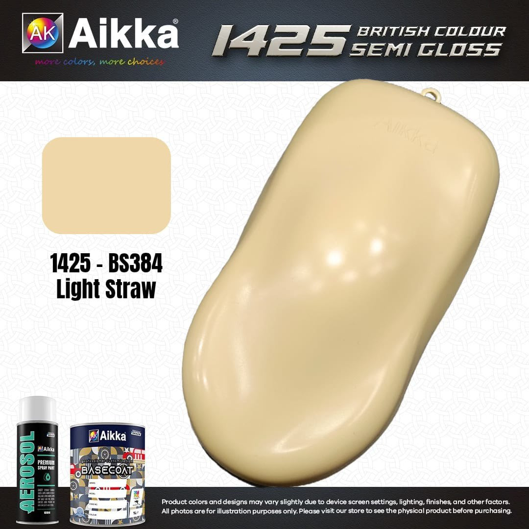 SATINE OPAQUE 1/2 - BRITISH STANDARD SEMI GLOSS COLOUR AIKKA (auto base ou auto kril) - 250 couleurs