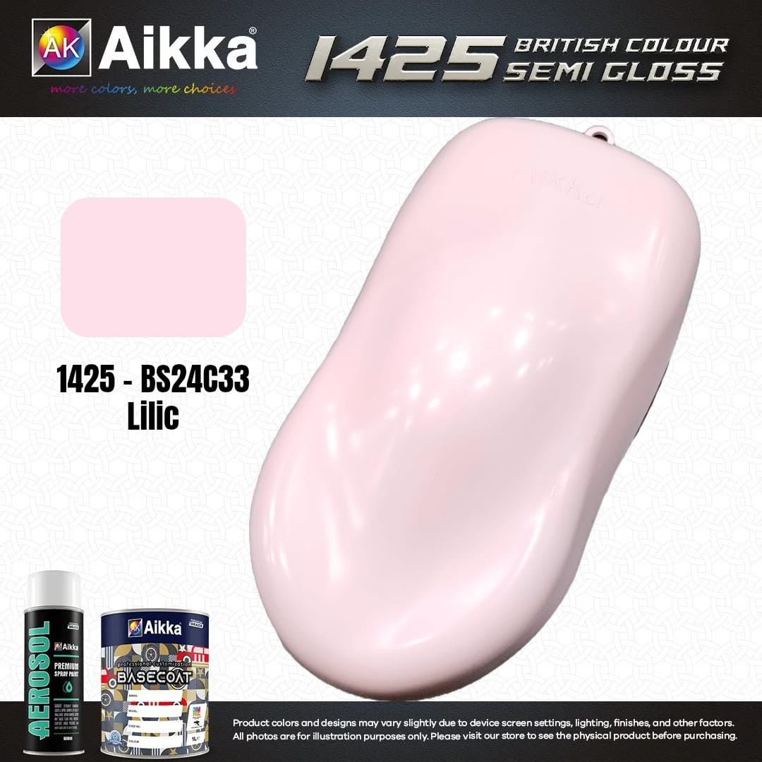 SATINE OPAQUE 1/2 - BRITISH STANDARD SEMI GLOSS COLOUR AIKKA (auto base ou auto kril) - 250 couleurs