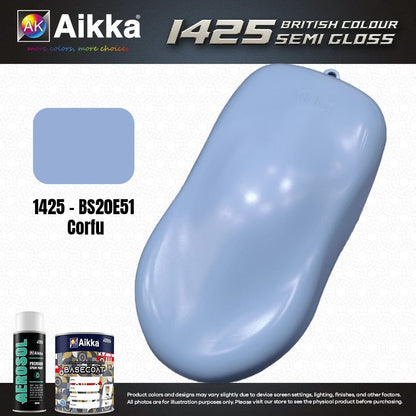 SATINE OPAQUE 1/2 - BRITISH STANDARD SEMI GLOSS COLOUR AIKKA (auto base ou auto kril) - 250 couleurs