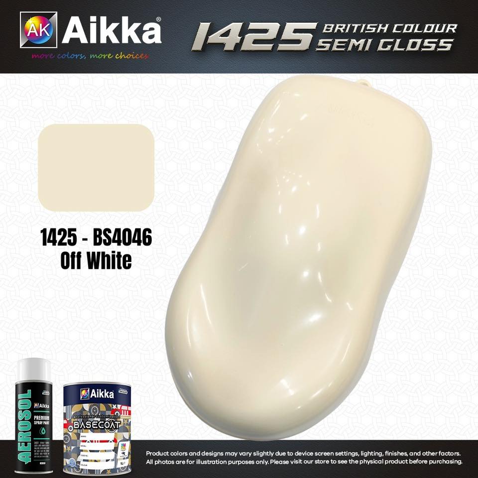 SATINE OPAQUE 1/2 - BRITISH STANDARD SEMI GLOSS COLOUR AIKKA (auto base ou auto kril) - 250 couleurs