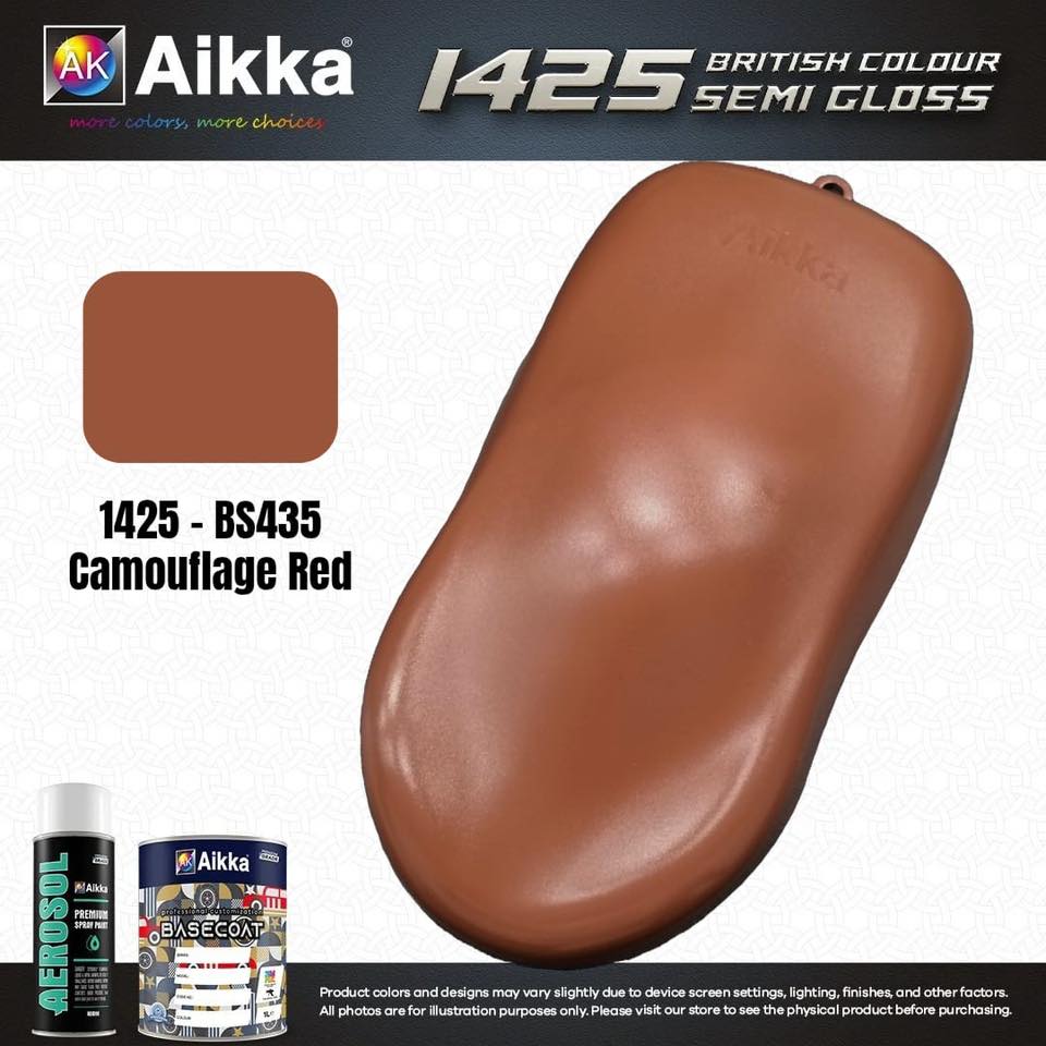 SATINE OPAQUE 2/2 - BRITISH STANDARD SEMI GLOSS COLOUR AIKKA (auto base ou auto kril) - 120 couleurs
