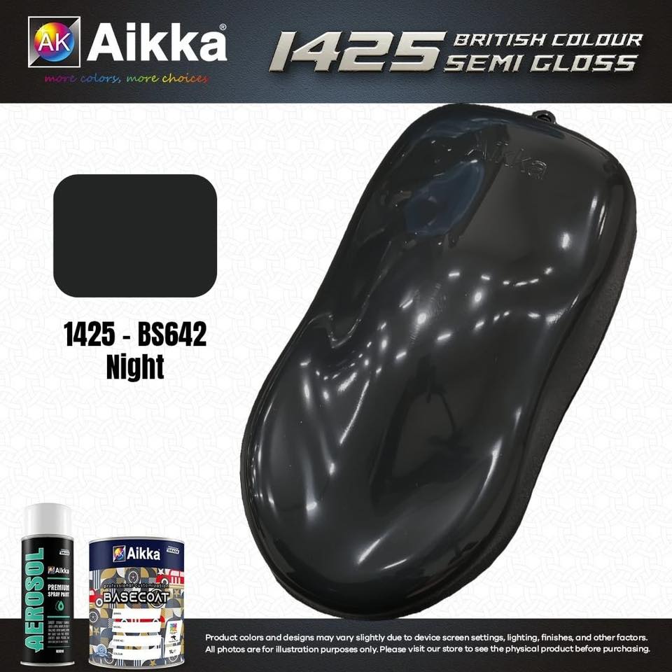 SATINE OPAQUE 2/2 - BRITISH STANDARD SEMI GLOSS COLOUR AIKKA (auto base ou auto kril) - 120 couleurs