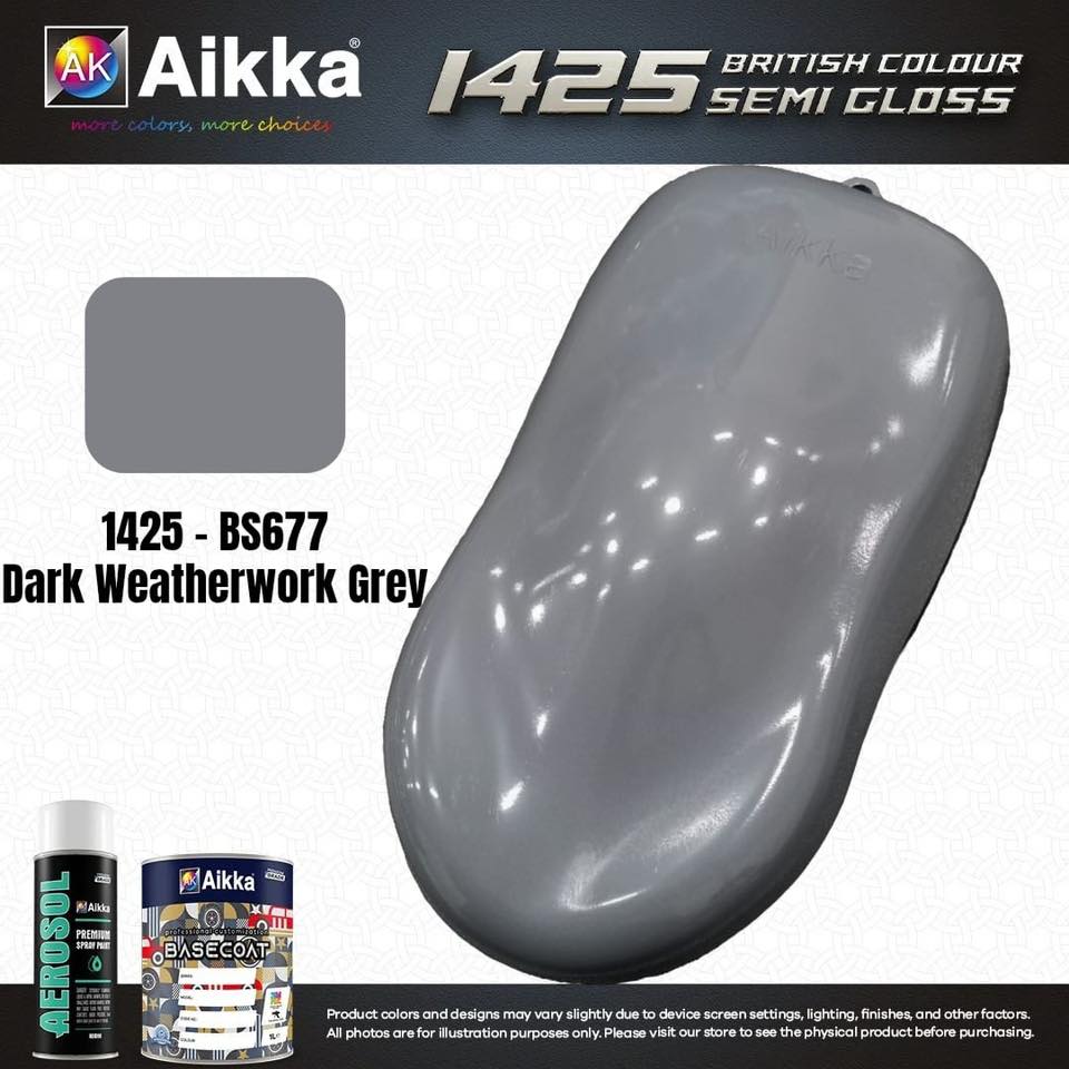 SATINE OPAQUE 2/2 - BRITISH STANDARD SEMI GLOSS COLOUR AIKKA (auto base ou auto kril) - 120 couleurs