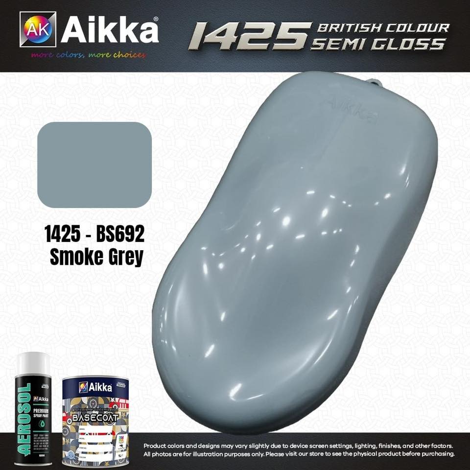 SATINE OPAQUE 2/2 - BRITISH STANDARD SEMI GLOSS COLOUR AIKKA (auto base ou auto kril) - 120 couleurs