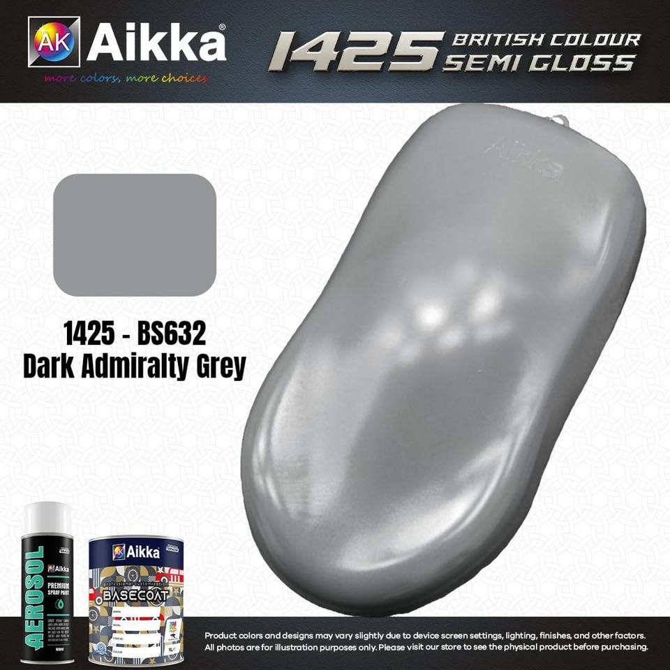 SATINE OPAQUE 2/2 - BRITISH STANDARD SEMI GLOSS COLOUR AIKKA (auto base ou auto kril) - 120 couleurs