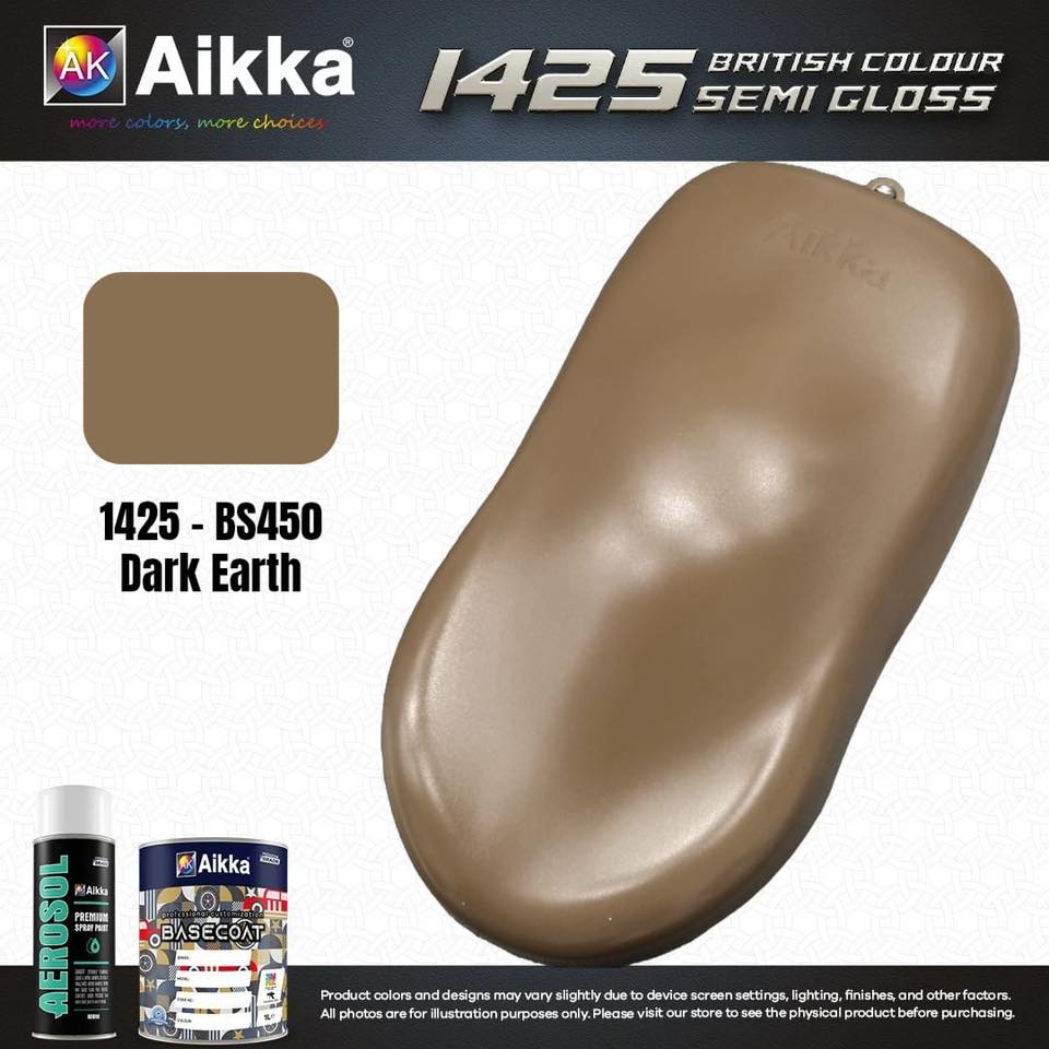 SATINE OPAQUE 2/2 - BRITISH STANDARD SEMI GLOSS COLOUR AIKKA (auto base ou auto kril) - 120 couleurs