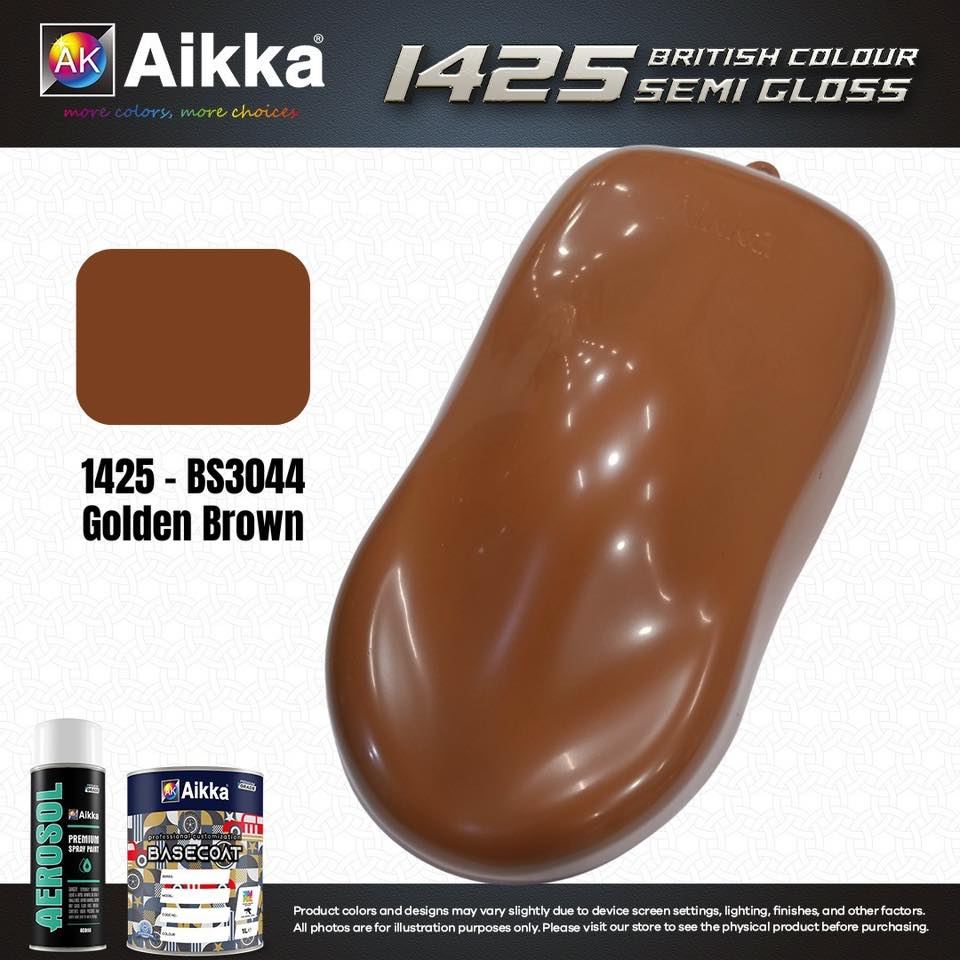 SATINE OPAQUE 1/2 - BRITISH STANDARD SEMI GLOSS COLOUR AIKKA (auto base ou auto kril) - 250 couleurs