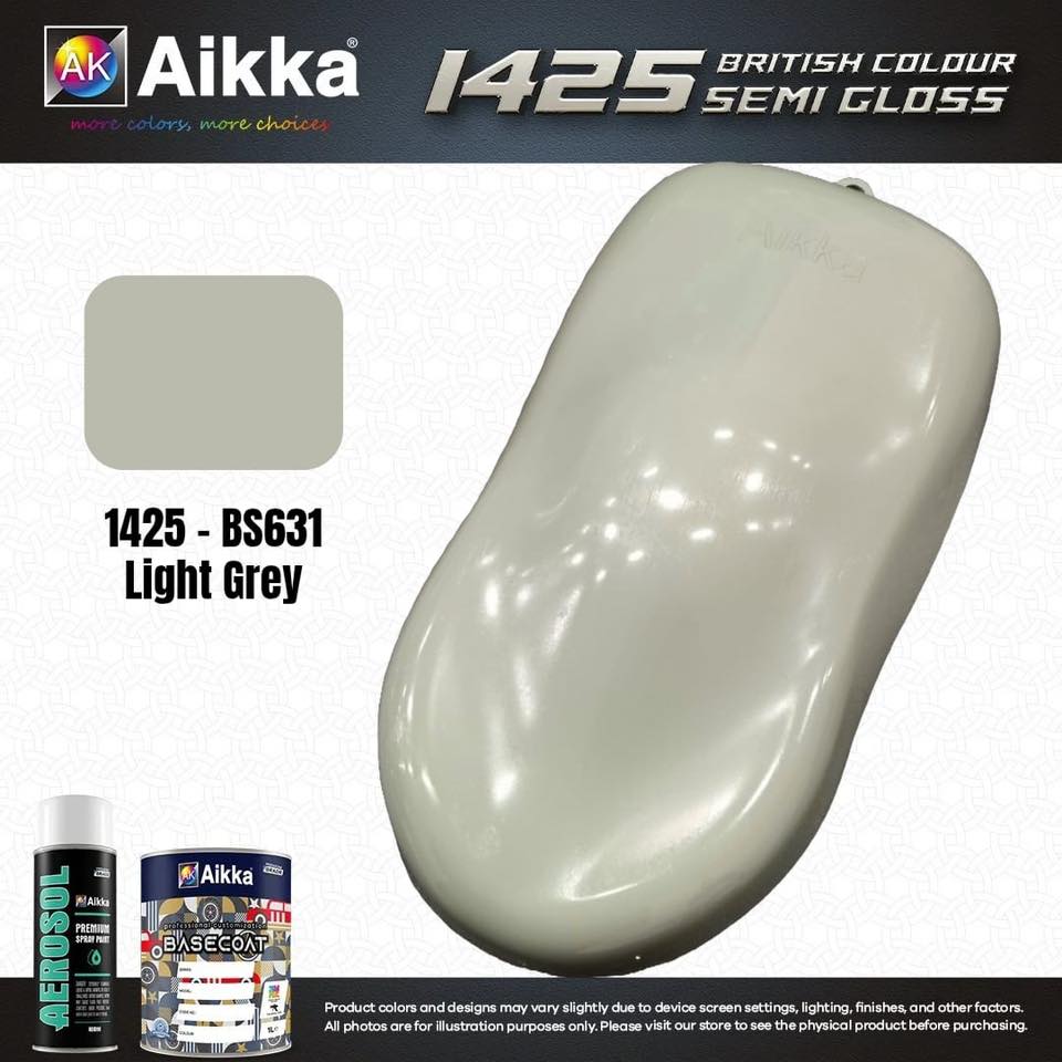 SATINE OPAQUE 2/2 - BRITISH STANDARD SEMI GLOSS COLOUR AIKKA (auto base ou auto kril) - 120 couleurs