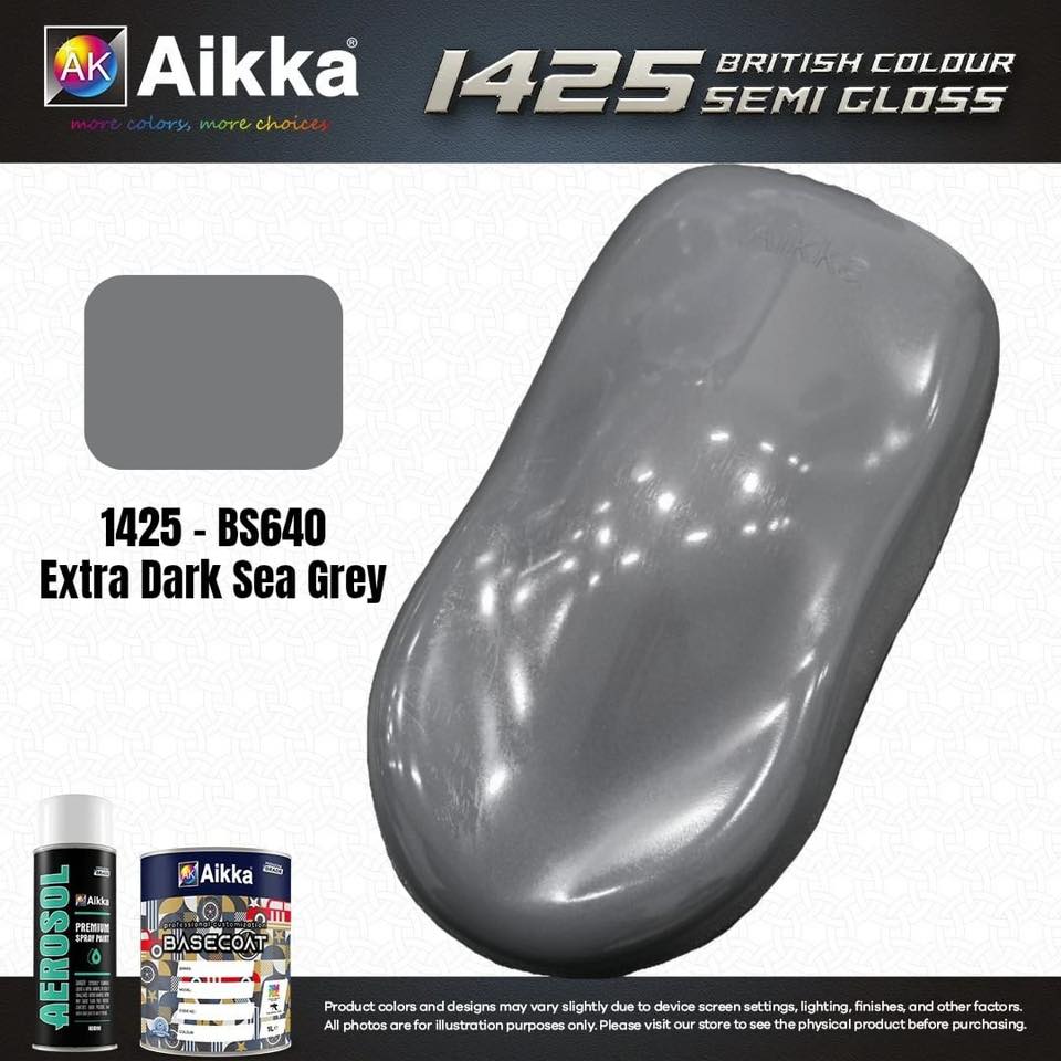 SATINE OPAQUE 2/2 - BRITISH STANDARD SEMI GLOSS COLOUR AIKKA (auto base ou auto kril) - 120 couleurs