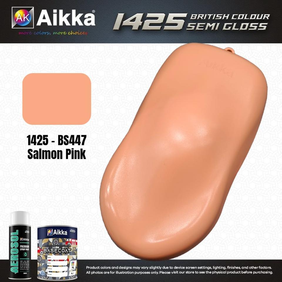 SATINE OPAQUE 2/2 - BRITISH STANDARD SEMI GLOSS COLOUR AIKKA (auto base ou auto kril) - 120 couleurs