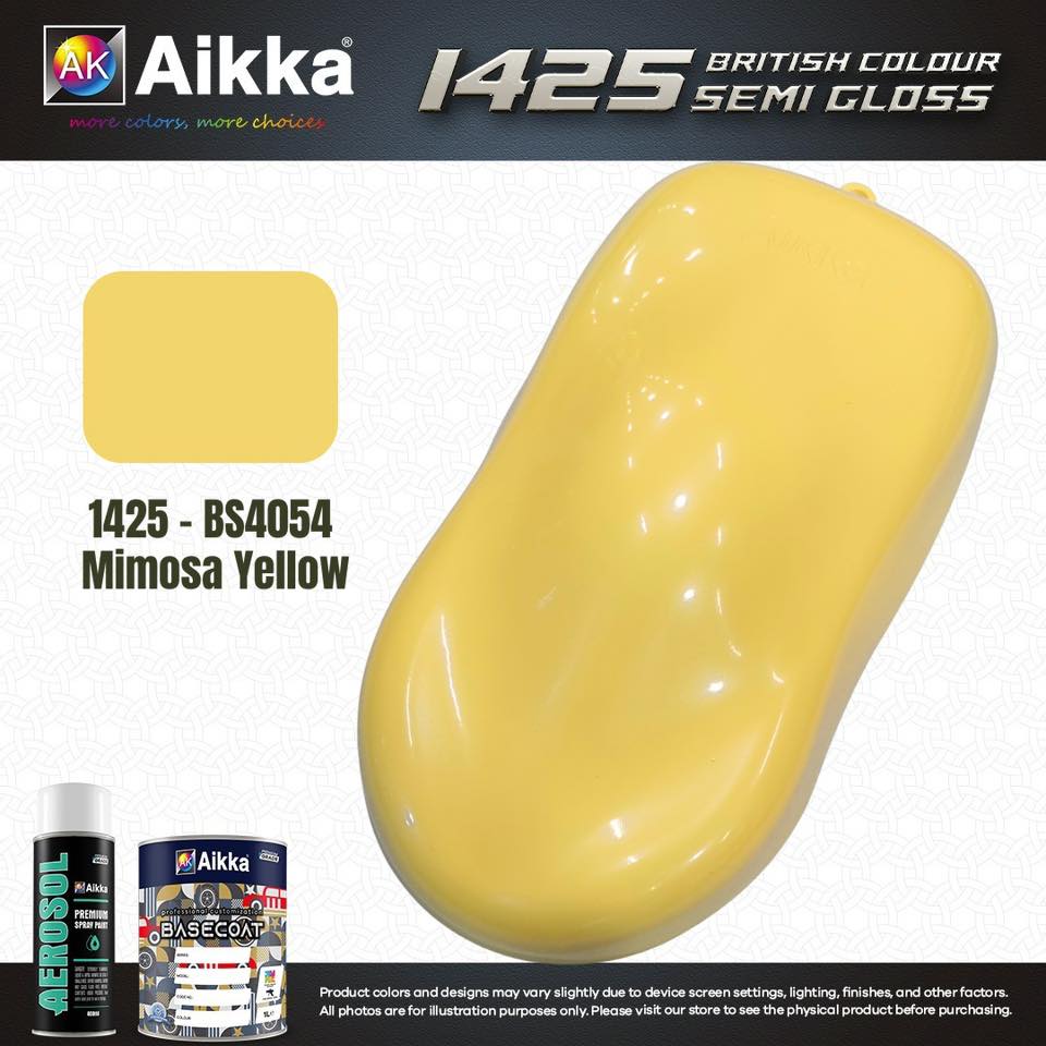 SATINE OPAQUE 1/2 - BRITISH STANDARD SEMI GLOSS COLOUR AIKKA (auto base ou auto kril) - 250 couleurs