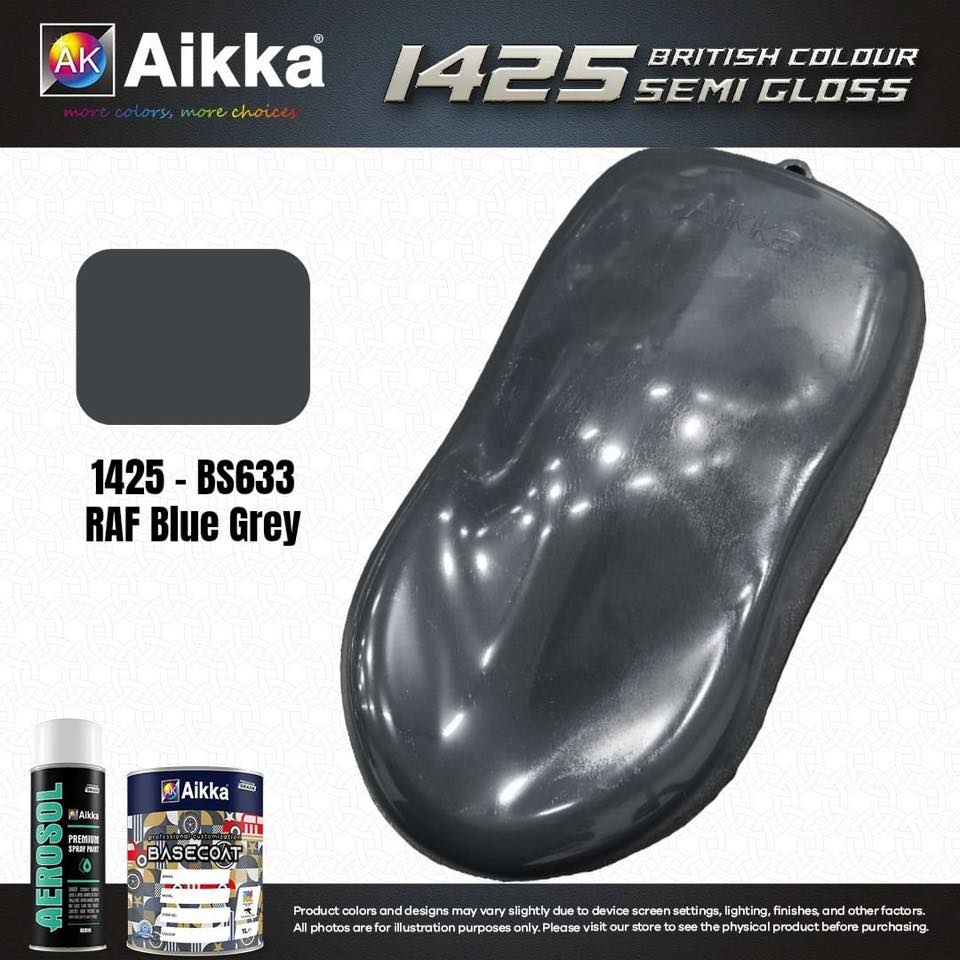 SATINE OPAQUE 2/2 - BRITISH STANDARD SEMI GLOSS COLOUR AIKKA (auto base ou auto kril) - 120 couleurs