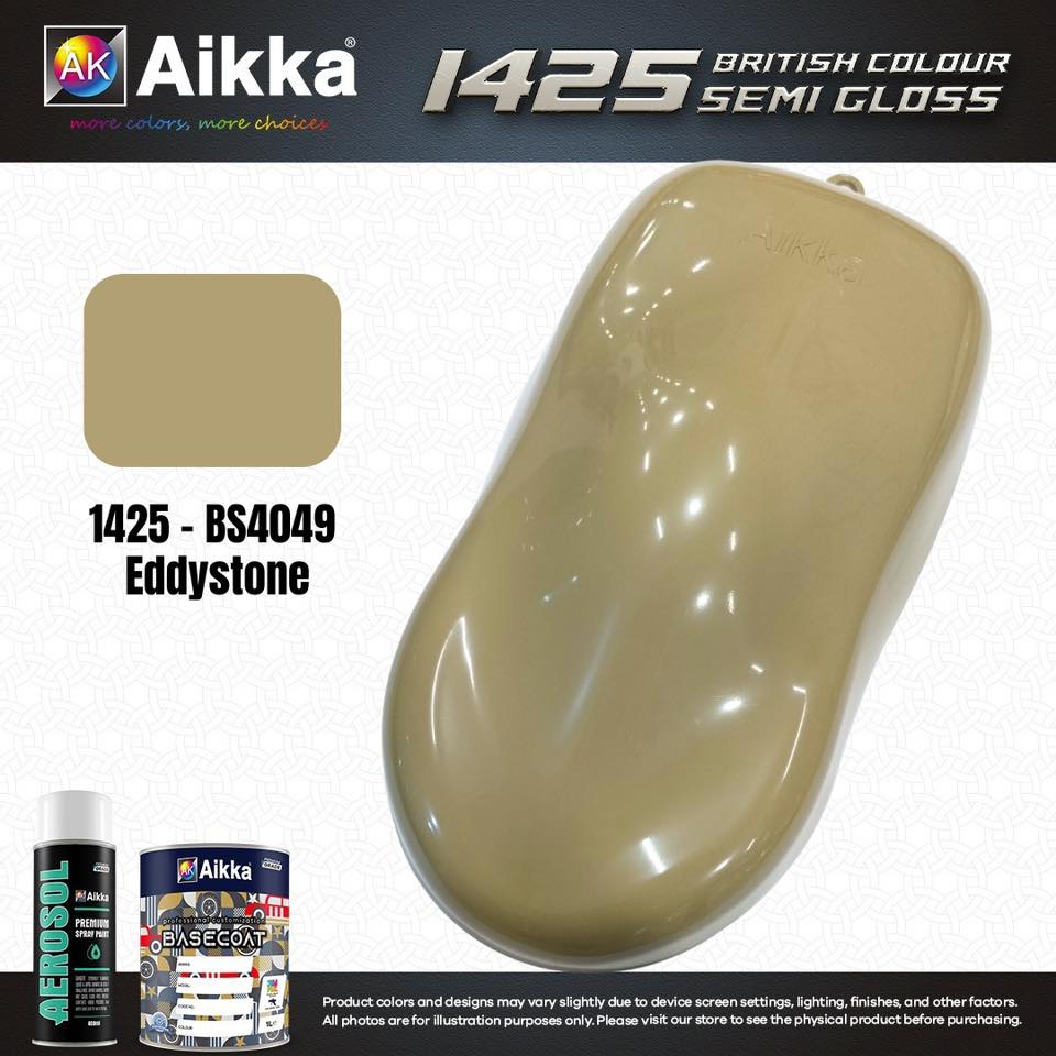 SATINE OPAQUE 1/2 - BRITISH STANDARD SEMI GLOSS COLOUR AIKKA (auto base ou auto kril) - 250 couleurs